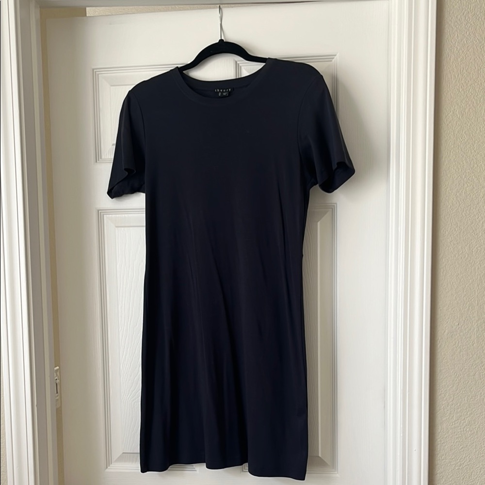 THEORY Classic Black T-Shirt Dress